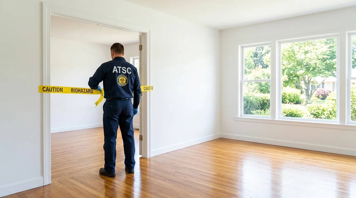 Certified biohazard cleanup crew performing Decomposition Cleanup in Wescosville